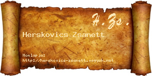 Herskovics Zsanett névjegykártya